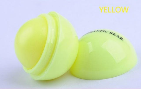 NEW 6 Colors Round Ball Smooth lip balm Fruit Flavor Lip Care Smackers Organic Natural Plant Moisturizing Lipstick Makeup Set
