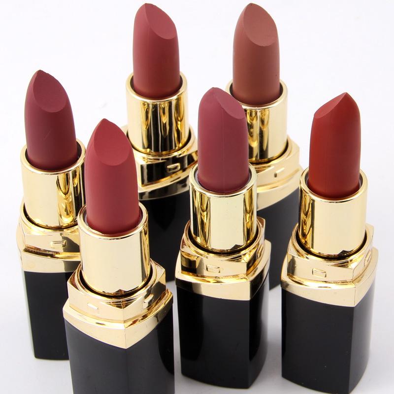 2017 New Lipstick Lot Matte Cosmetic Waterproof Long Lasting Pigment Velvet Miss Rose Brand Sexy Lip Matte Nude Lipstick Kits