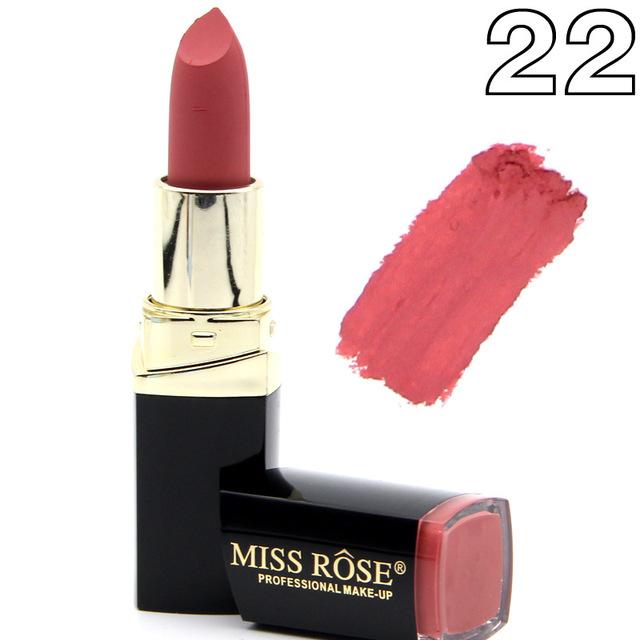 2017 New Lipstick Lot Matte Cosmetic Waterproof Long Lasting Pigment Velvet Miss Rose Brand Sexy Lip Matte Nude Lipstick Kits