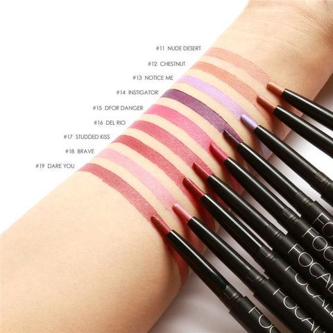 Sexy Red Lip Liner Pencils Waterproof Lip Pencil Long Lasting Pigments Nude Color Focallure Brand Lipliner Pen Makeup Cosmetics