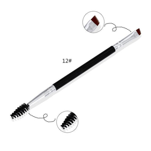 TOMTOSH 1PCS 12# Large Synthetic Duo Brow Brush blending eyebrow makeup brushes kit Free shipping