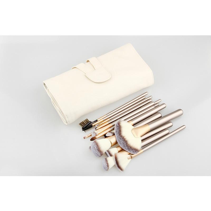Makeup Brushes Set  + Leather Case 12/18/24Pcs