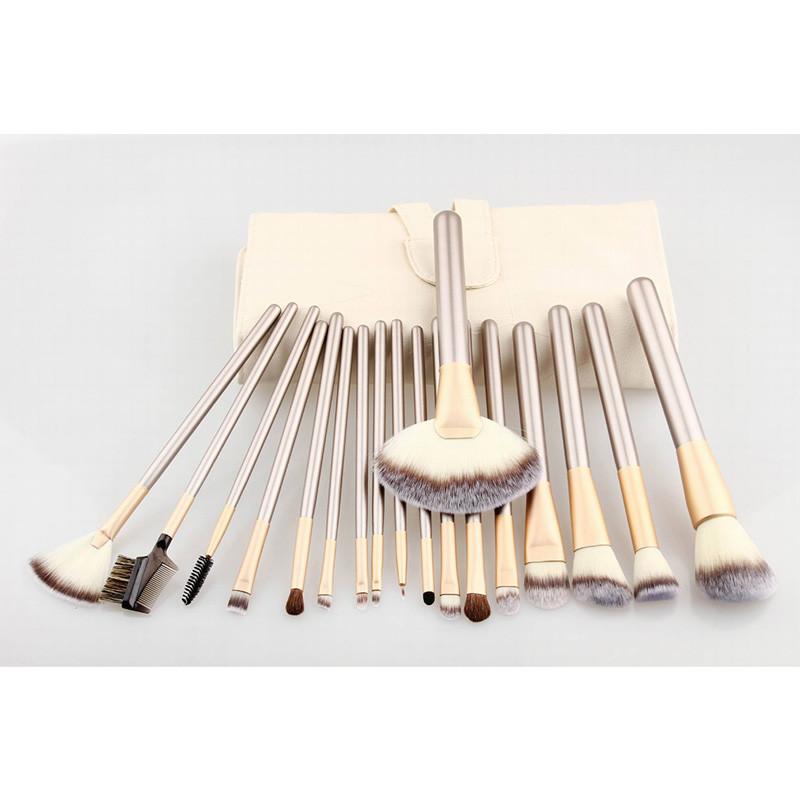 Makeup Brushes Set  + Leather Case 12/18/24Pcs