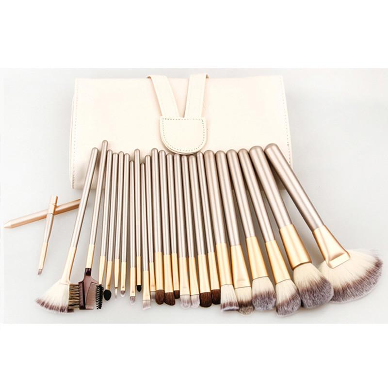 Makeup Brushes Set  + Leather Case 12/18/24Pcs