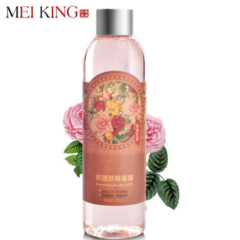 MEIKING Face Toners Rose Pearl Essence Sikncare Shrink Pores Anti-Aging Whitening Moisturizing Oil Control  Skin Care Toner 200g