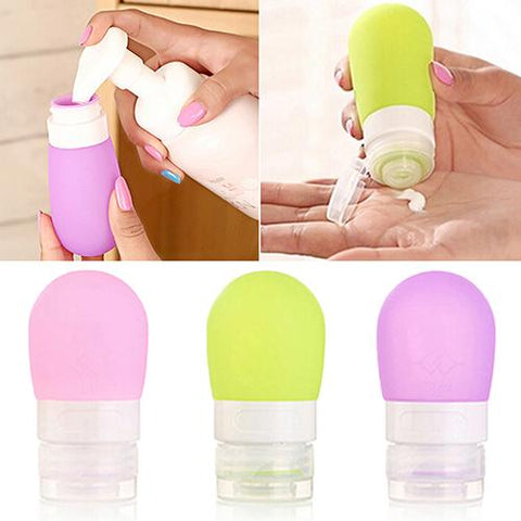 Empty Silicone Travel Packing Press Bottle for Lotion Shampoo Bath Container C6NC