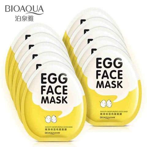 BIOAQUA Egg Facial Masks Oil Control Brighten Wrapped Mask Tender Moisturizing Face Mask  Skin Care moisturizing mask
