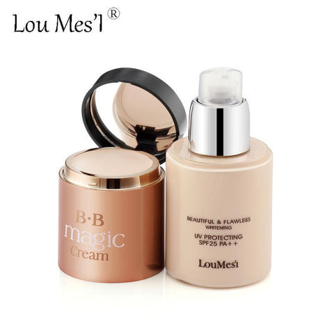 LOUMESI Face Foundation Base Makeup 60ml  Concealer BB Cream nude makeup Foundation  SPF 25 PA ++  UV protection Sun Cream