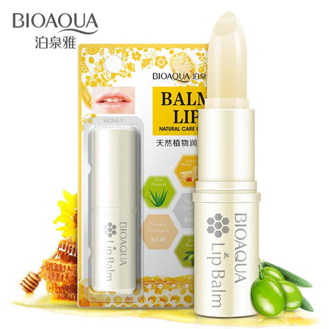 BIOAQUA  Pure Natural Plant Honey Moisturizing Lip Balm Colorless Refine repair lip wrinkles For Woman Winter Lip Care
