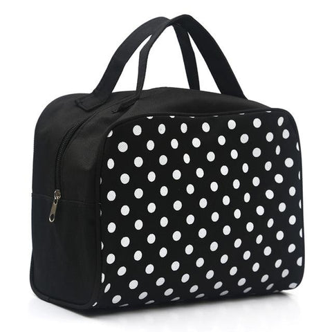 Fashion Lady Organizer  Multi Functional Cosmetic Storage Dots Bags Women Makeup Bag With Pockets Toiletry Pouch