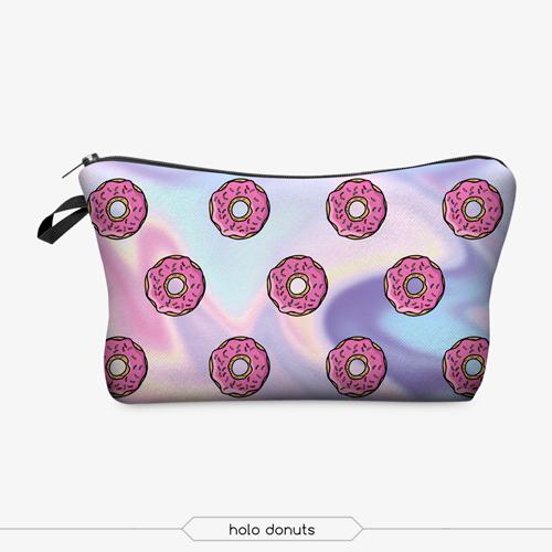 Jom Tokoy 3D Printing Makeup Bags With Multicolor Pattern Cute Cosmetics Pouchs For Travel Ladies Pouch Women Cosmetic Bag