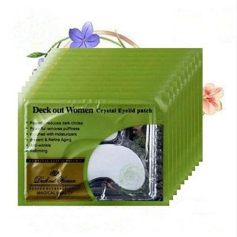 20pcs=10pair Deck Out Women Crystal Eyelid Patch Anti-Wrinkle Crystal Collagen Eye Mask Remove Black Eye Beauty Skin Care