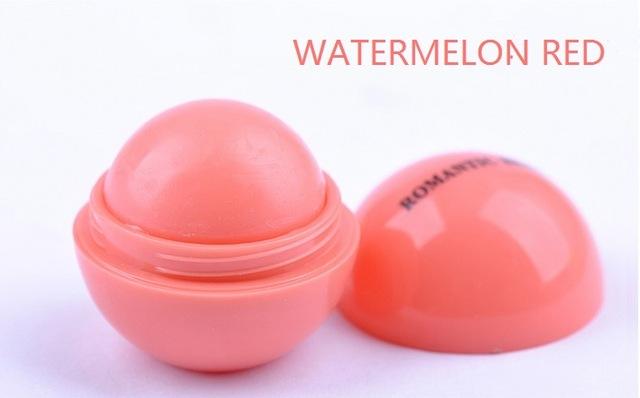NEW 6 Colors Round Ball Smooth lip balm Fruit Flavor Lip Care Smackers Organic Natural Plant Moisturizing Lipstick Makeup Set