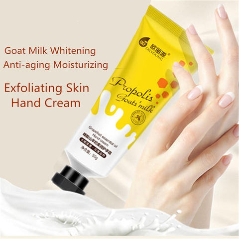 Handcreme Goat Milk Whitening Anti-aging Hand Cream of Pigment Spots Exfoliating Hand and Foot Care Banana Fade Moisture Lotion
