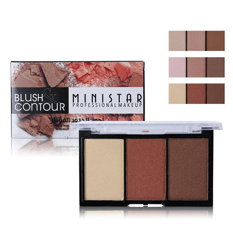 Ministar Makeup Bronzer & Highlighter Blush Contour Glow Kit Palette
