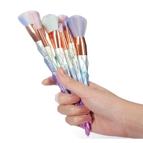 10Pcs Unicorn  Rainbow Thread Makeup Brush Tool