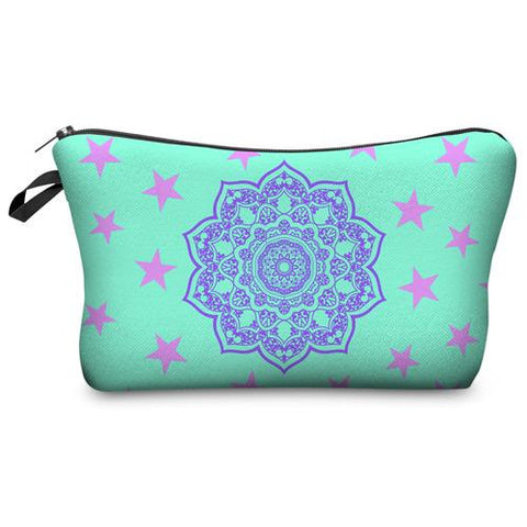 Mandala Flowers Round 3D Printing Cosmetic Bag 2017 Fashion Women Organizer Toiletry Bag with Zipper Mujer Neceser Maquillaje