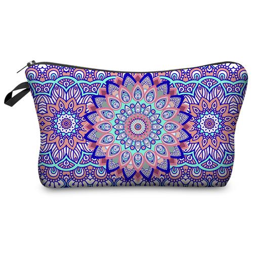 Mandala Flowers Round 3D Printing Cosmetic Bag 2017 Fashion Women Organizer Toiletry Bag with Zipper Mujer Neceser Maquillaje