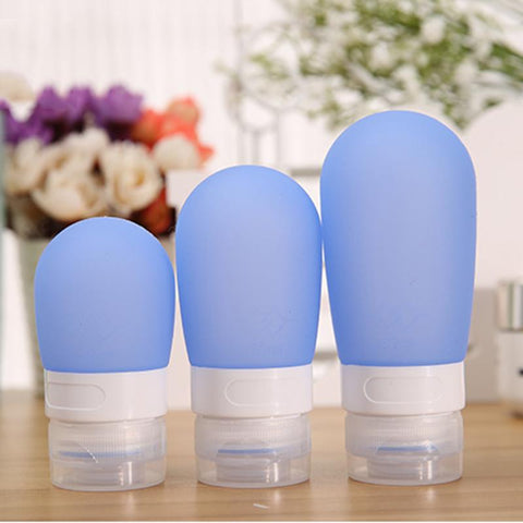 1pc 38ml 60ml 80ml Empty Silicone Travel Packing Press Bottle For Lotion Shampoo Bath Container Portable Bottle P1
