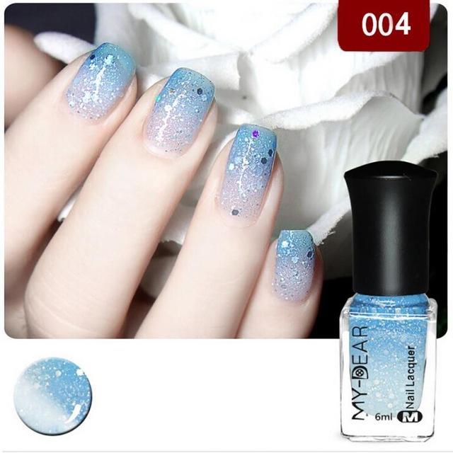 New 1PC 18 Colors 6ml Thermal Nail Polish Peel Off Temperature Color Changing Varnish Nail Art Polishing Gel