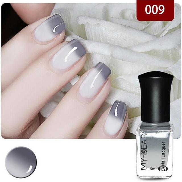 New 1PC 18 Colors 6ml Thermal Nail Polish Peel Off Temperature Color Changing Varnish Nail Art Polishing Gel