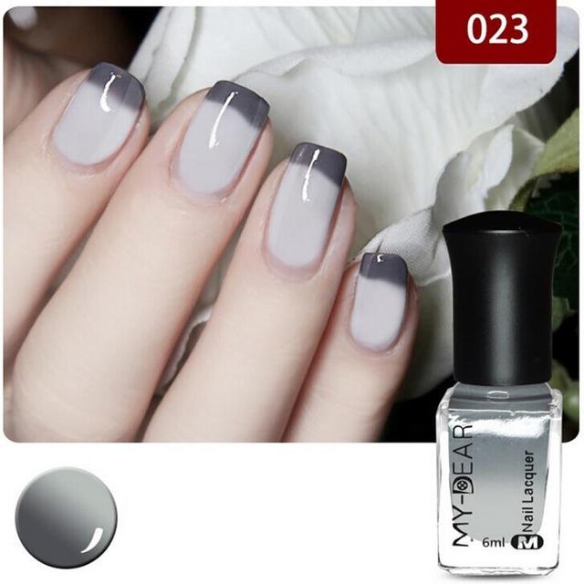 New 1PC 18 Colors 6ml Thermal Nail Polish Peel Off Temperature Color Changing Varnish Nail Art Polishing Gel