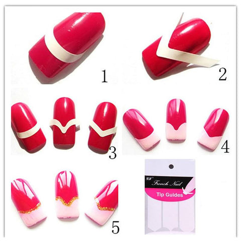 240PCS Portable Nail Art/ Fashion DIY Guides Stickers For Women Nail Stickers For Nails Tools Design Nail Art Stickers Manicure