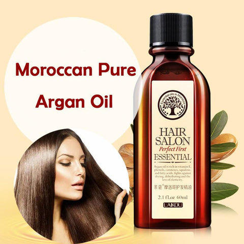 Brand Hair Care Essential Oil Treatment For Dry Hairs Moisturizing Soft and Shiny Hair 60ml Moroccan Pure Argan Hair Oil