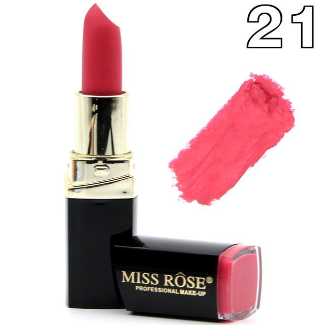 2017 New Lipstick Lot Matte Cosmetic Waterproof Long Lasting Pigment Velvet Miss Rose Brand Sexy Lip Matte Nude Lipstick Kits