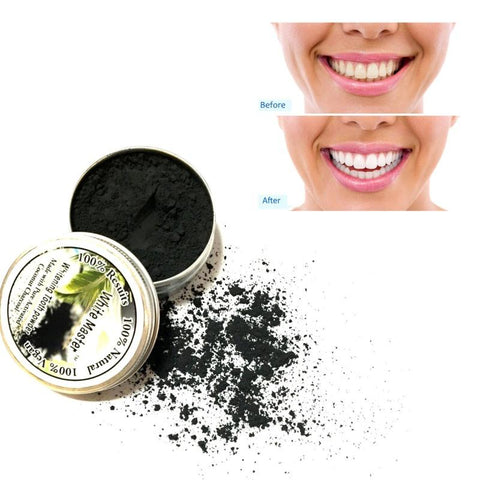 2017 Tooth Powder Teeth Whitening Black Activated Charcoal Makeup Remove Smoke Tea Coffee Yellow Stains Maquiagem