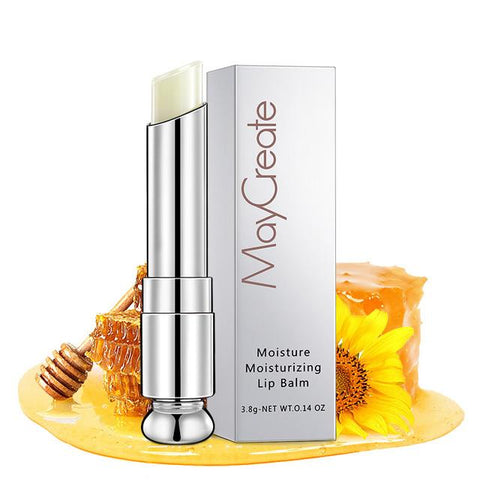 MayCreate Natural Aloe Honey Moisturizing Lip Balm Colorless Refine repair lip wrinkles For Woman Winter Lip Care baby lips