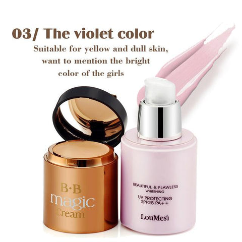 LOUMESI Face Foundation Base Makeup 60ml  Concealer BB Cream nude makeup Foundation  SPF 25 PA ++  UV protection Sun Cream