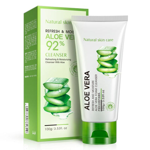 BIOAQUA Aloe Vera Extract Hydrating Repair Facial Cleanser Female/Male Oil Control  Cleanser Acne Treatment Deep Pore Clean