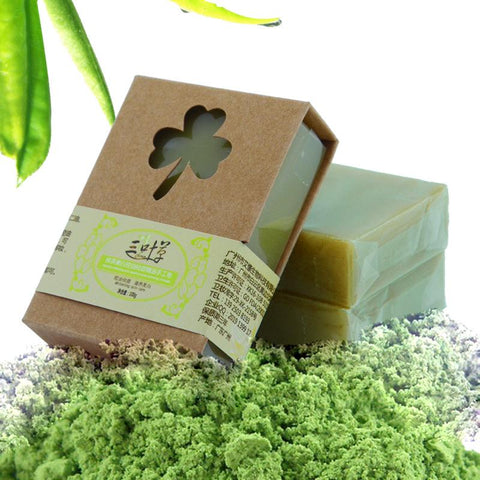 2017  whitening Moisturizing and Acne remove organic Matcha green tea powder soap for bath