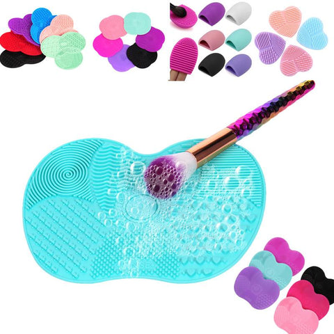 5 type Silicone Makeup Brush Cleaning Mat Washing Tools Hand Tool Pad Sucker Scrubber Board Washing Cosmetic Brush Cleaner Tools