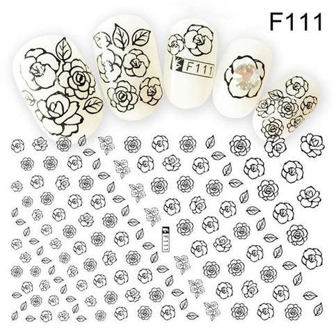 Flower Series Nail Water Decal Stickers Sakura Daisy Lavender Floral Pattern Transfer Sticker Manicure Nail Art Decoration