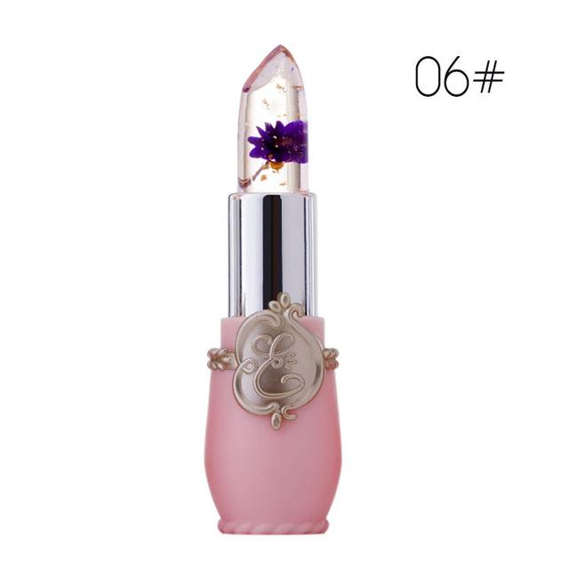 New Arrivals Waterproof Lip Stick Brand Cosmetics Long Lasting Temperature Color Change Jelly Lipstick with Flower
