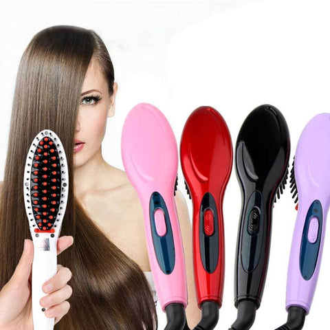 Electric hair straightener brush Hair Care Styling hair straightener Comb Auto Massager Straightening Irons SimplyFast Hair iron
