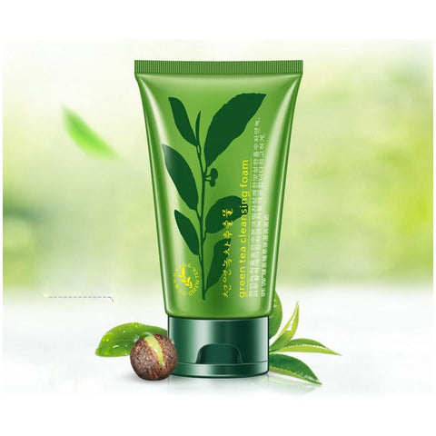 Green Tea Facial Cleanser Plant Extract Whitening Cleansing Foam Deep Purify Pores Makeup Remover facial cleanser Foam Cleanser