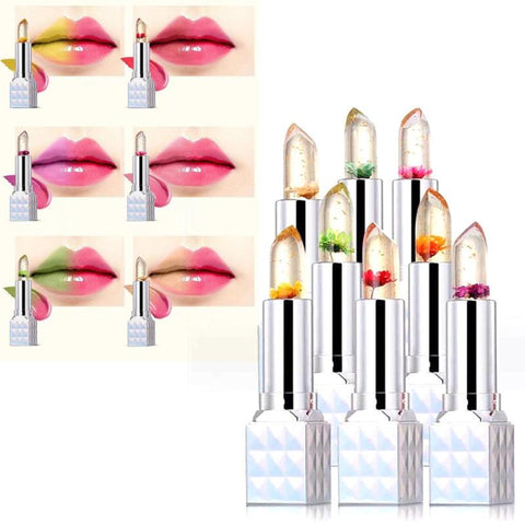 2017 Hot Moisturizer lipsticks Lips Care Surplus Bright Flower Jelly Lip balm Temperature Color Change Lipstick L3