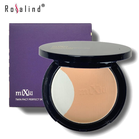 Brand MiXiu Professional Face Makeup Twin Pact Perfect Skin Pressed Powder Concealer