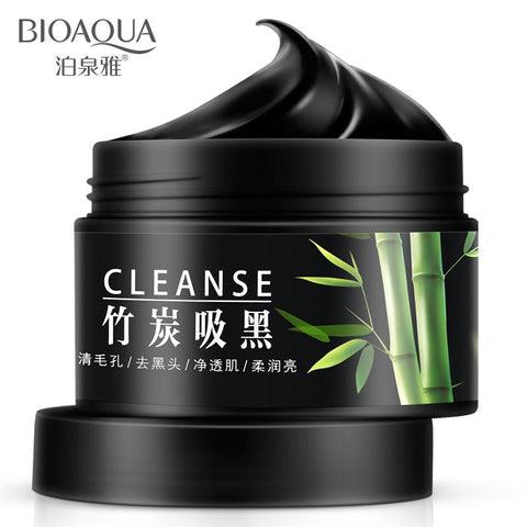 BIOAQUA Natural Bamboo Charcoal Treat Acne Washable Facial Mask Shrink Pores Hydrating Clease Free Shipping